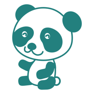 Joyful Panda Decal (Turquoise)